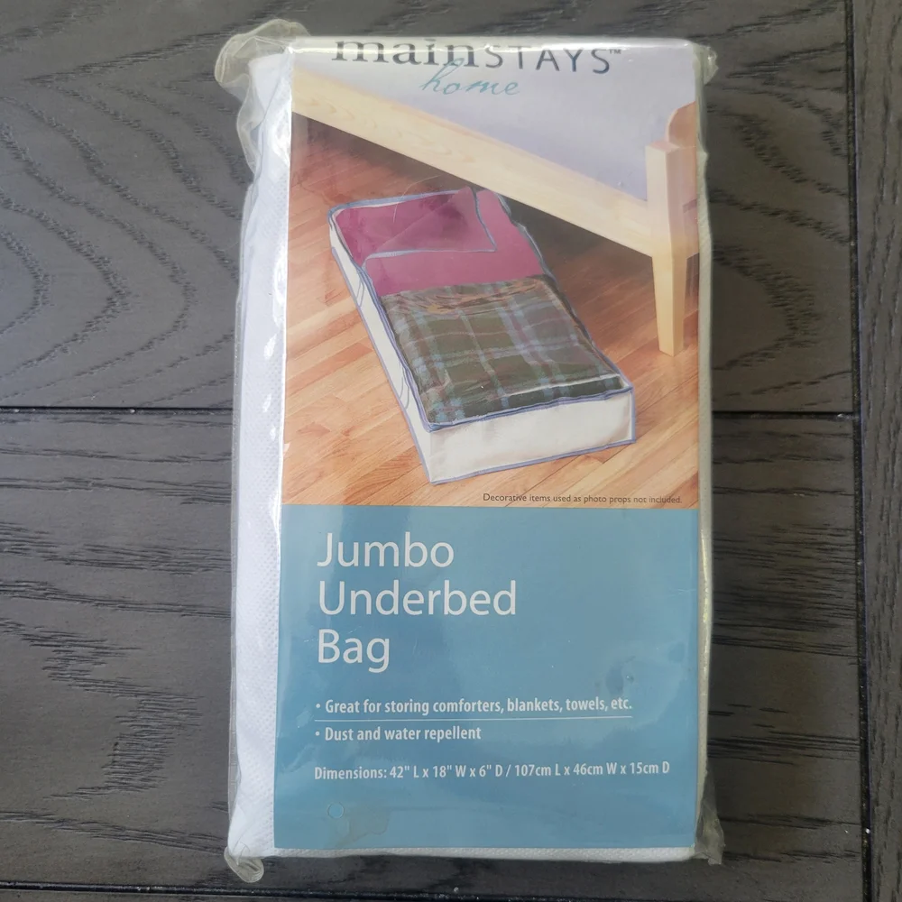 Mainstays Jumbo Underbed Bag - White